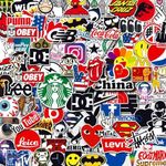 Cool Brand Stickers, 100PCS Fashion Skateboard Stickers, Computer Stickers Waterproof Vinyl Stickers Laptop Stickers Luggage Car Bike Bicycle Water Bottle Stickers for Teens