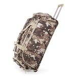 Lightweight Large Holdall with Wheels - Camouflaged Roller Bag by Pierre Cardin | Durable Stress Tested Skate Wheels | Trolley & Grab Carry Options | Travel Wheeled Duffle Bag CL769 (Large Camo 30")