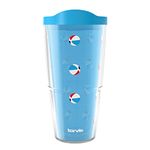 Tervis Summer Essentials Beach Ball Bounce Made in USA Double Walled Insulated Tumbler Travel Cup Keeps Drinks Cold & Hot, 24oz, Classic