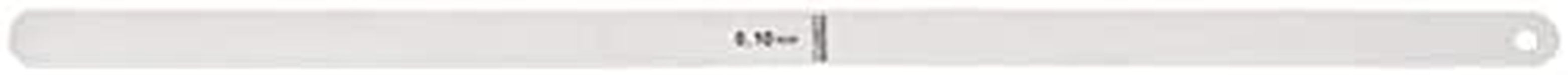 Starrett 667M-10 Steel Thickness Feeler Gage, 0.10mm Thickness, 12.7mm Width, 300mm Length