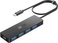 acer USB C Hub 3.0 with USB-C power supply, Ultra Slim Multiport Hub 4 Ports USB 3.0 Adapter for iPhone 15 Series, MacBook iPad Pro, iMac, Surface, PC, Laptop, Tablets, Keyboard, Mouse etc. - 60cm