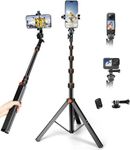 Eocean 45-Inch Selfie Stick Tripod, Extendable Selfie Stick with Wireless Remote Compatible with iPhone Xs/Xr/Xs Max/X/8 Plus/8/ iPhone XR/iPhone XS/iPhone XS Max/7 Plus/Galaxy Note 9/S9/S9 Plus/GoPro