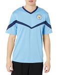 Icon Sports Men's Manchester City Fc Game Day Jersey Inspired Polyshirt Sky Blue