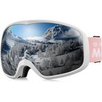 OutdoorMaster Owl Ski Goggles OTG, Snow Snowboard Goggles for Men Women Youth, Anti-Fog, 100% UV Protection