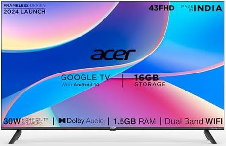 Acer 109 cm (43 inches) I Pro Series Full HD Smart LED Google TV with Android 14 (Black) | 16GB Storage | 30W Dolby Audio