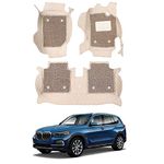 Oshotto/Coozo 7D Car Floor Mats Compatible with BMW X5 (5 Seater) - 2017-2023 (Set of 3 Beige)