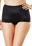 Rago Shapewear Women's Plus-Size Panty V-Leg, Black, 6X/42