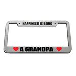 Speedy Pros Happiness is Being A Grandpa License Plate Frame Tag Holder