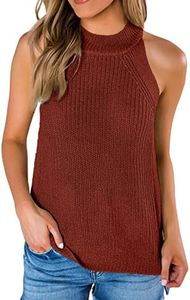 SySea Women's Halter Top Summer Loose Knit Shirts Sleeveless Sweater Tank Tops