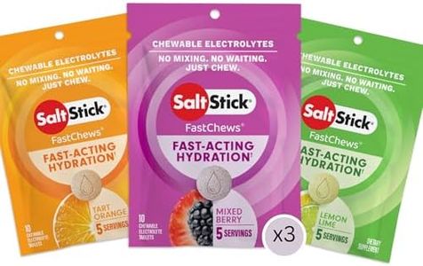 SaltStick Electrolyte FastChews - 90 Count Best Sellers Variety Pack - Chewable Electrolyte Tablets for Hydration, Salt Tabs - 10 Count (Pack of 9)