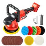 IRONFIST Cordless Orbital Polisher Compatible with Milwaukee M18 Battery, Car Polishing Waxer Machine 6inch work disk with brushless motor 6 speeds 750-6800RPM, (No Battery)