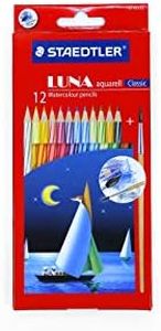 Staedtler Luna Water Colour Pencil Set-Pack Of 12|Multicolor