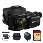 Canon VIXIA HF G70 4K Camcorder – UHD Video Camera with 20x Optical Zoom, 1/2.3" CMOS Sensor, Dual SD Slots & HDMI Output (5734C002) Shoulder Bag + 64GB Memory Card