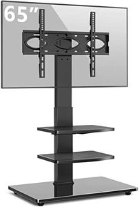 RFIVER Soporte TV Pie para Pantallas de 32 a 70 Pulgadas de Curvos Planos Plasma OLED LCD LED hasta 50 kg, Soporte TV Pie Altura Ajustable con Giratorio, MAX VESA 400x400 mm