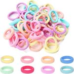 200 Pcs Baby Hair Bands, Cotton Girls Hair Ties Mini Seamless Hair Bobbles Candy Color Ponytail Holders for Baby Girls Kids Toddlers(3 CM in Diameter)