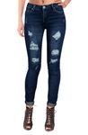 Hybrid & Company Women's Super Comfy Stretch Skinny Jeans P37350SK Dark WASH 5