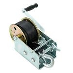 Fekuar 2500lbs Hand Winch with 24FT Strap, Heavy Duty Hand Crank Gear Winch Portable Manual Winch for Trailer, Boat or ATV