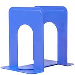 Heavy Duty Metal Bookends Book Ends 190mm / 7.5'' Office Stationery (Blue, 1 Pair)