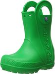 Crocs Unisex Kids Handle It Rain Boot Kids Boot, Grass Green, 3 UK