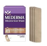 Mederma Medical Grade Silicone Large Scar Sheet 1.4x7 inches (4 Count), for C-Section and Long Surgical Scars