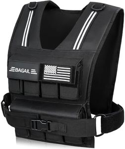 BAGAIL Adjustable Weighted Vest for Men & Women - 20lbs/30lbs/40lbs Removable Iron Weights, Heavy Duty Fitness Vest for Strength Training, Walking Running, Home Workouts - 40lb