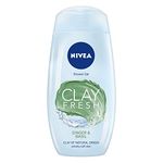 NIVEA Body Wash 250 ml | Clay Fresh Ginger & Basil Shower Gel | Deep Cleansing | Velvety Soft Skin | Men and Women