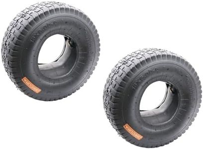 SECURA 2x pneus avec chambre à air 15x6.00-6 compatibles avec les tracteurs de pelouse autoportés