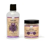 CLARK'S Chopping Board Oil & Wax (2 Bottle Set) - Includes CLARK'S Chopping Board Oil (12oz) & CLARK'S Finish Wax (6oz) - Lavender & Rosemary Scent