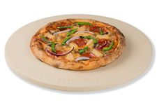 ROCKSHEAT 14.2" x 0.6" Round Pizza Stone, Cordierite Pizza Stone for Oven Grill BBQ, Food Grade Baking Stone for Pizza and Bread