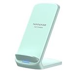 NANAMI Fast Wireless Charger, Qi-Certified Wireless Charging Stand for Samsung Galaxy S24/S23/S22 Ultra/S21/S20 fe/S10/S9,Note 20/10/9,Cordless Phone Charger for iPhone 15 Pro Max/14/13/12/11/XR/XS/8