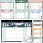 Hadley Designs Large Desk Calendar 2025-2026 - 18-Month Desktop Calendar 2025 for Organized Planning, 17" x 11" 2025 Desk Calendar for Home, School and Office (Gnome)