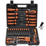 70-Piece Magnetic Screwdrivers Set with Case, Precision Screwdriver Kit,Includes Slotted, Phillips,Torx,Hex, Square,Pozidriv, and Precision Tools for Repair Home Improvement,DIY Craft