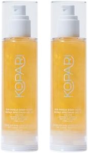 Kopari Sun Shield Body Glow, Broad Spectrum SPF 50, Lightweight Shimmering Gel Texture Absorbs Quickly, Non Sticky, Glowing Results, Gold 2 Pack