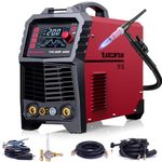 ARCCAPTAIN 7 in 1 TIG Welder AC/DC 200Amp with Pulse, 110V/220V Aluminum Welder Machine with Square/Triangular Wave/Spot TIG/Stick/MMA MultiProcess Welding Machine