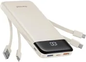 charmast Portable Charger with Built in Cables, Power Bank with Cords Wires, Slim 10000mAh Travel Battery Pack 6 Outputs 3 Inputs 3A Fast Charging for Samsung Google Pixel LG Moto iPhone iPad