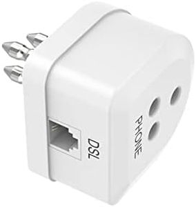 Hama - Filtro ADSL spina tripolare/presa tripolare - presa Jack 6p2c
