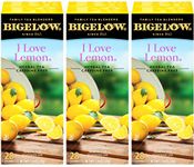 Bigelow I Love Lemon Herbal Tea Bags 28-Count Box (Pack of 3) Lemon-Flavored Herbal Tea Bags with Vitamin C All Natural