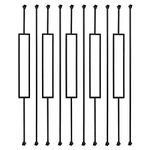 Sidasu Iron Balusters Staircase 10 Pack Rectangular Hollow Stair Spindles Square Iron Spindles 1/2" Balusters for Staircase Interior with Iron Baluster Swivel Shoes