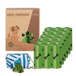 UIRIO Dog Poop Bags - Scented 270 Thick Dog Bags with Bag Holder - Leak-proof Doggie Compostable Bags - 18 Rolls 15 Waste Bags Per Roll