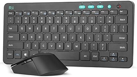 Rii Wireless Keyboard and Mouse Combo,Compact Keyboard and Wireless Mouse for PC Laptop Desktop