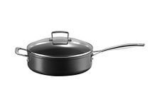 Le Creuset Toughened Non-Stick 26x7.8cm Saute Pan with Glass Lid, Aluminium, 51110260010302