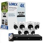 Lorex Fusion 4K PoE Outdoor/Indoor Smart Home Security Camera System, 4TB NVR, White – 7 Dome IP Cameras, 16 Channel (Wired & Fusion WiFi) Surveillance, Color Night Vision, Smart Motion Detection Plus