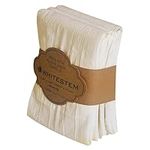 WHITESTEM Flour Sack Dish Towels | 18”X28” | 3-Pack | Natural | 130 Thread Count Ring Spun Cotton,Blank Towels for Easter,Kitchen Dish Towels, Kitchen Towels, Hand Towels, Tea Towels and Dish Cloths