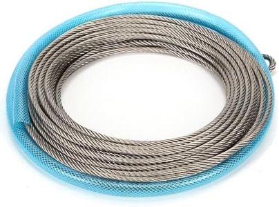 150' Zipline Cable Premium Stainless Steel, 1/4" Thickness for Strength & Flexibility, Weather-Resistant, Corrosion-Proof, Easy Installation, Ideal for Backyard Ziplines, Durable & Long-Lasting