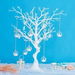 NUPTIO Christmas Tree Twig Artificial: 75cm White Table Trees Xmas Halloween Easter Decoration Fake Tabletop Branch for Window Bedroom Holiday Party