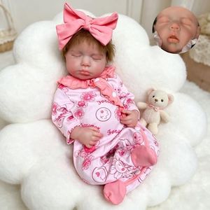 Gileutay 18 inch Silicone Baby Doll Full Body Realistic Weighted Reborn Doll Sleeping Baby Doll Girl Handmad Toy for Ages 3+