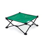 Coolaroo On The Go Elevated Pet Bed, Standard, Emerald Green
