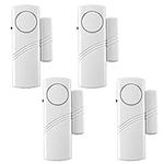 4 Pack Security Window/Door Alarm, Window Door Alarms, Door Open Chime, Burglar Alert, Door Alarms for Kids Safety,DIY Protection Burglar Bell Alarm for Home, Office, Apartment, Dorm