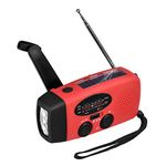 Emergency Solar Hand Crank Dynamo AM/FM/WB Weather Radio,with 3 LED Flashlight,Survival Gear Portable 3 in 1 Solar Radio (White)