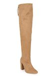 TRUFFLE COLLECTION Women's ST-1179 Beige Suede Boots - UK 7